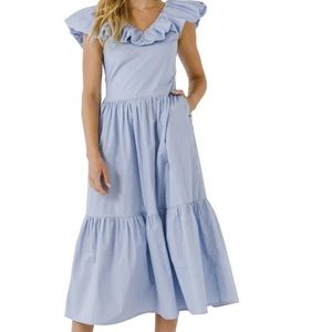 English Factory Amelia Midi Dress (powder blue)